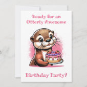 Ander thema meisje verjaardagsfeest kaart (Voorkant)