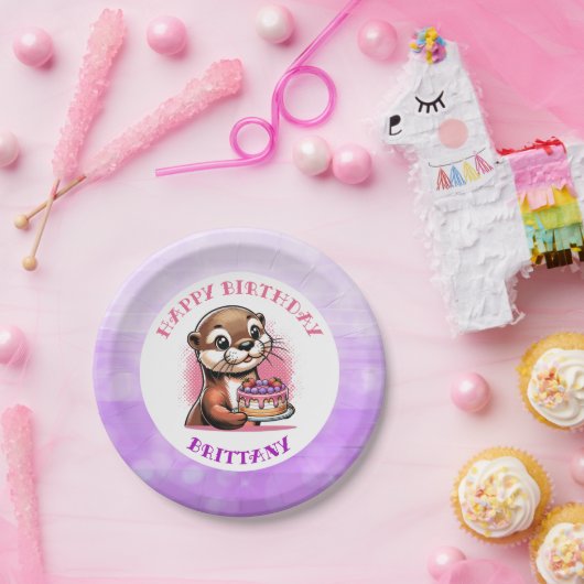 Ander thema meisje verjaardagsfeest papieren bordje (Feest)