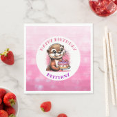 Ander thema meisje verjaardagsfeest servet (Insitu)