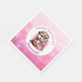 Ander thema meisje verjaardagsfeest servet (Hoek)