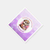 Ander thema meisje verjaardagsfeest servet (Hoek)