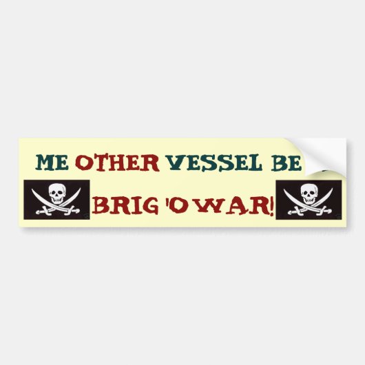 ander vaartuig, Pirate 2.0 Bumpersticker (Voorkant)