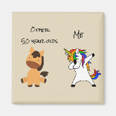 Andere 50-jarigen Gejaard Jij mij Unicorn Magneet (Voorkant)