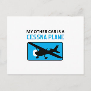 Andere auto is Cessna Briefkaart