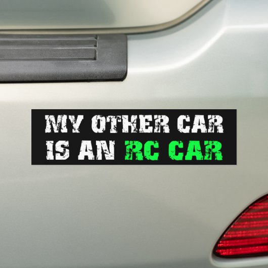Andere auto is een RC-wagen Bumpersticker (Op auto)