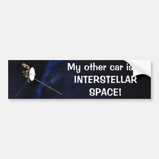 Andere auto is in INTERSTELLAR RUIMTE! Bumperstick Bumpersticker (Voorkant)