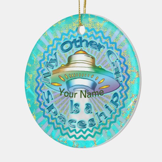 Andere Auto Ruimteschip aangepaste naam Ornament (Links)