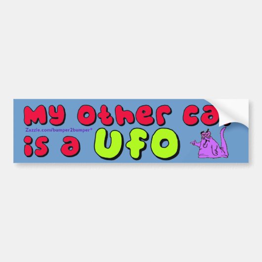 Andere auto-uFO Bumpersticker (Voorkant)