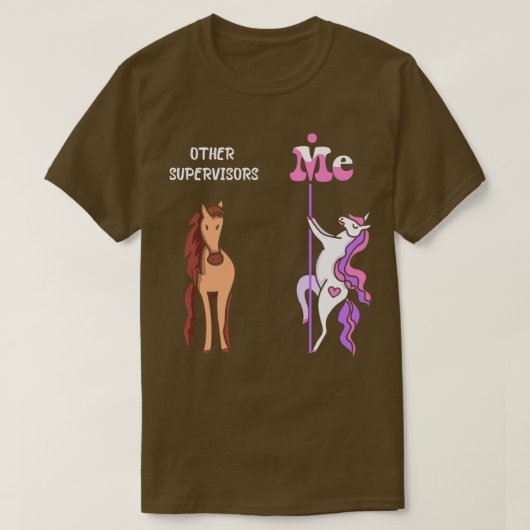 Andere begeleiders Me T-shirt Unicorn Supervisor F (Design voorkant)