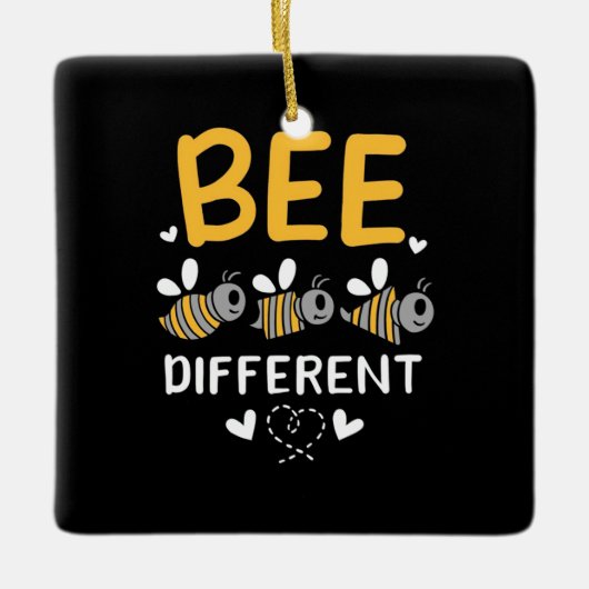 Andere bijen keramisch ornament (Voorkant)