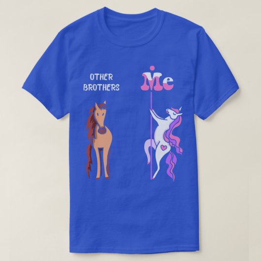 Andere broers Me T-shirt Eenhoorn Brother Funny Gi (Design voorkant)