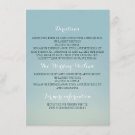 Andere bruiloft details informatiekaartje