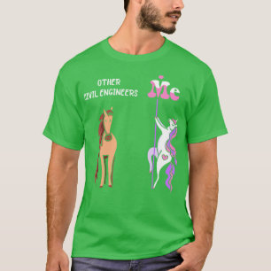 Andere civiele ingenieurs Me T-shirt Unicorn civie