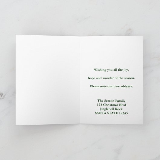 Andere deur - Kerstkrans nieuw adres kaart (Binnen)