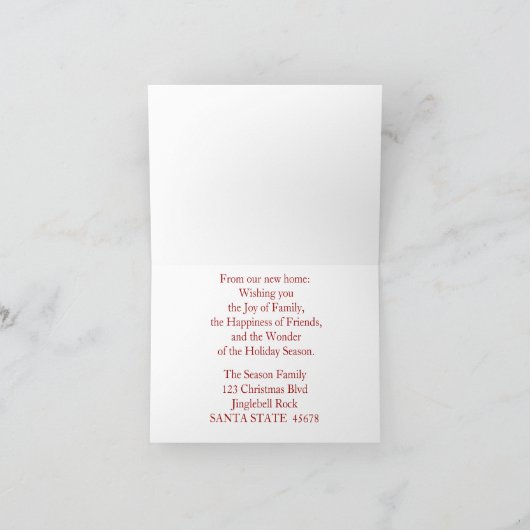 Andere deur - Kerstkrans nieuw adres kaart (Binnen)