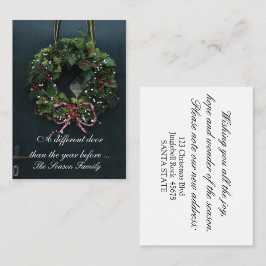 Andere deur nieuw adres informatiekaartje (Voorkant / Achterkant)