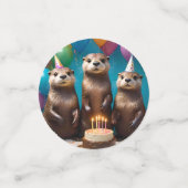 andere drieling verjaardagsfeestje, confetti (Kleine voorkant)