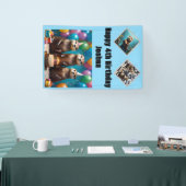 andere drieling verjaardagsfeestje, spandoek (Beurs)