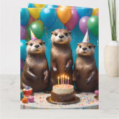 Andere drielingen zijn dol op je verjaardagsfeestj kaart (Achterkant)