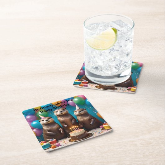 Andere drielingen zijn dol op je verjaardagsfeestj kartonnen onderzetters (Insitu)