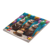 Andere drielingen zijn dol op je verjaardagsfeestj tegeltje (Zijkant)