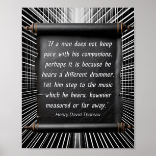 Andere Drommelaar Citaat Thoreau Serie 1 Poster