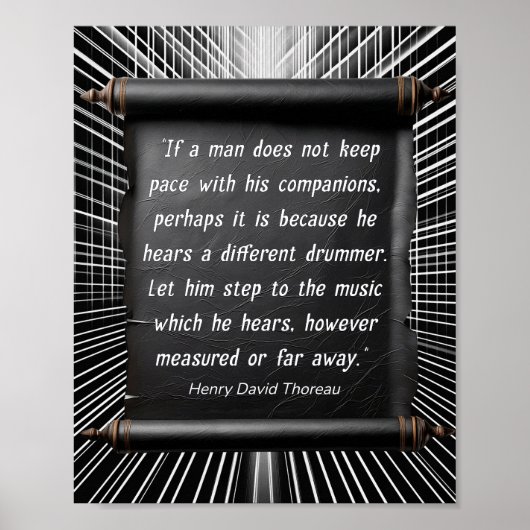 Andere Drommelaar Citaat Thoreau Serie 1 Poster (Voorkant)