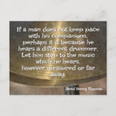 Andere drummer Thoreau citeert Cymbal Briefkaart (Voorkant)