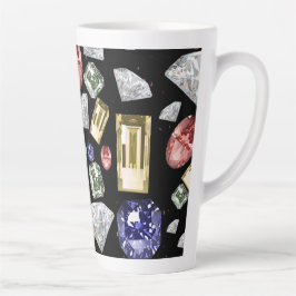 Andere edelstenenpatroon latte mok