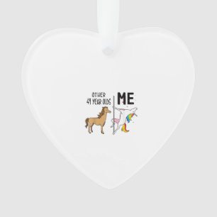 Andere Eenhoorn 49 Jaar Oud Verjaardag En Mij Gesc Ornament