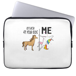 Andere Eenhoorn 49 Jaar Verjaardag En Mij Geschenk Laptop Sleeve