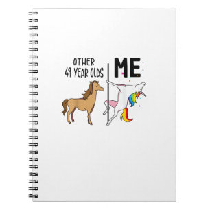 Andere Eenhoorn 49 Jaar Verjaardag En Mij Geschenk Notitieboek