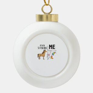 Andere Eenhoorn 50 Jaar Oude Verjaardag En Mij Cad Keramische Bal Ornament