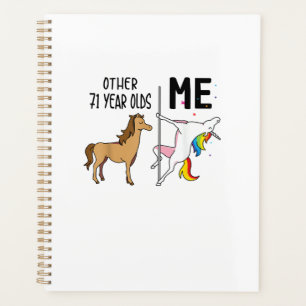 Andere Eenhoorn 71 Jaar Oude Verjaardag En Mij Ges Planner