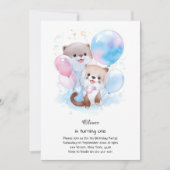 Andere eerste verjaardagsuitnodiging kaart (Voorkant)