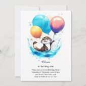 Andere eerste verjaardagsuitnodiging kaart (Voorkant)