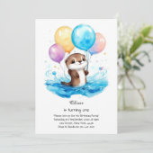 Andere eerste verjaardagsuitnodiging kaart (Staand voorkant)