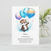 Andere eerste verjaardagsuitnodiging kaart (Staand voorkant)