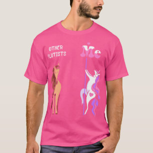 Andere fluitisten Me T-shirt Eenhoorn Flutist Funn