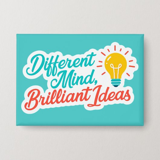 Andere Geest Briljante Ideeën Autisme ADHD Button (Voorkant)
