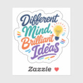 Andere Geest Briljante Ideeën Autisme ADHD Sticker (Vel)