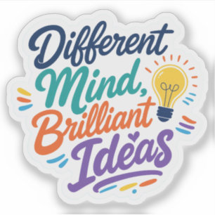Andere Geest Briljante Ideeën Autisme ADHD Sticker