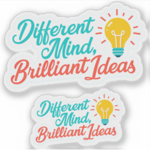 Andere Geest Briljante Ideeën Autisme ADHD Sticker