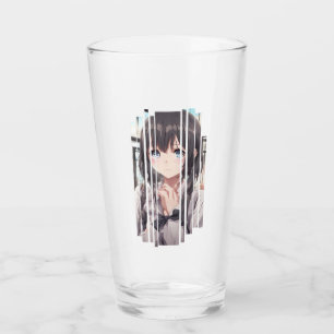 Andere genot: verlegen anime meisje glas