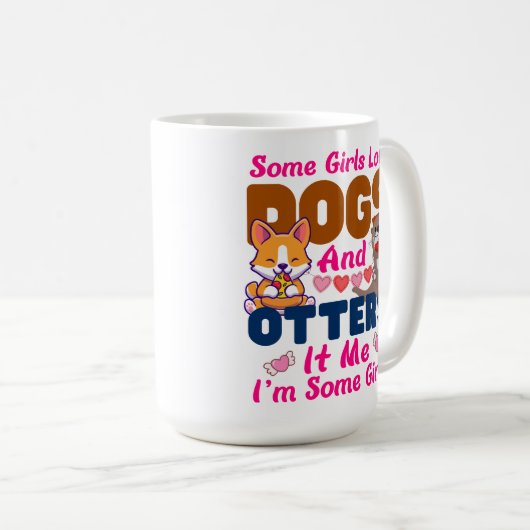 Andere hond Sommige meisjes houden van honden en k Koffiemok (Voorkant rechts)