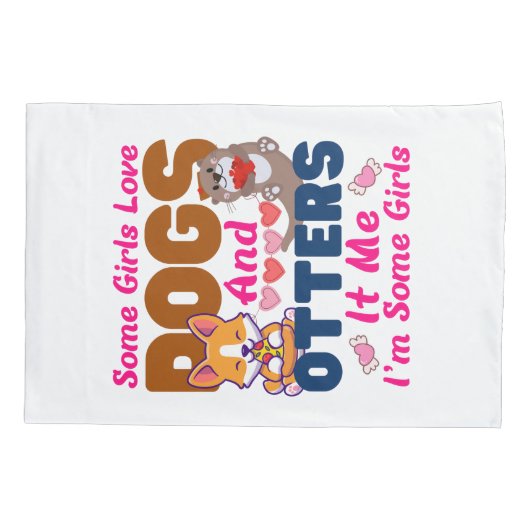 Andere hond Sommige meisjes houden van honden en k Kussensloop (Achterkant-Links)