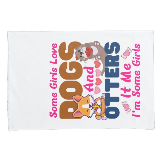 Andere hond Sommige meisjes houden van honden en k Kussensloop (Voorkant-Rechts)