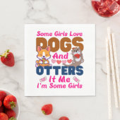 Andere hond Sommige meisjes houden van honden en k Servet (Insitu)