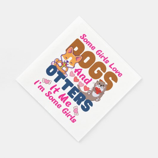 Andere hond Sommige meisjes houden van honden en k Servet (Hoek)