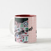 andere kant op , mah jongg mok (Voorkant links)